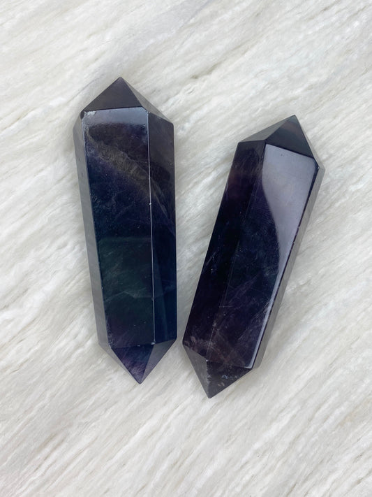 Double Terminated Fluorite Point