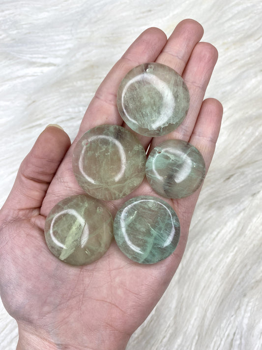 Fluorite Drilled Cabochon