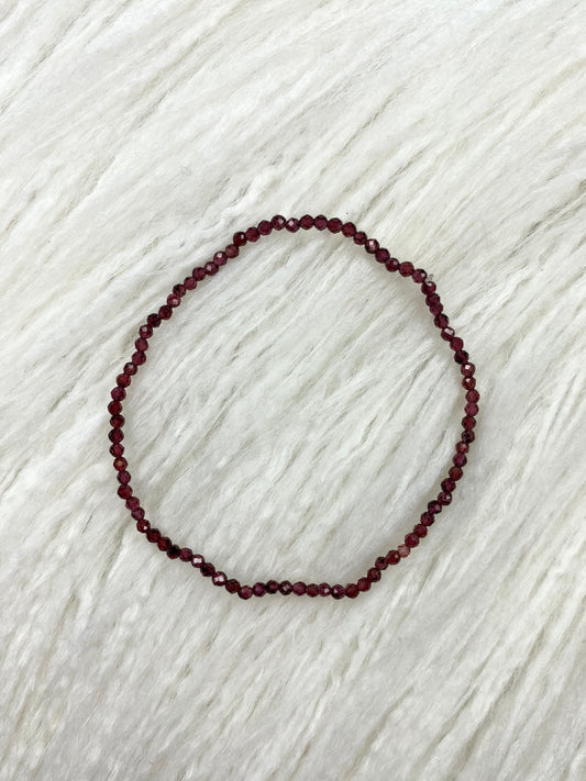 Garnet Faceted Bracelet