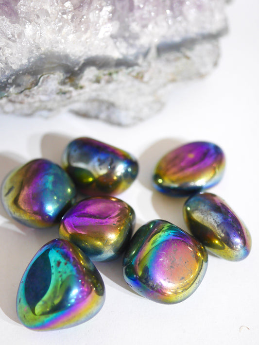 Titanium Hematite Tumbled Stone