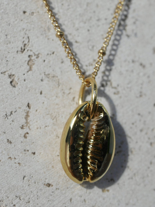 Gold Cowrie Shell Necklace