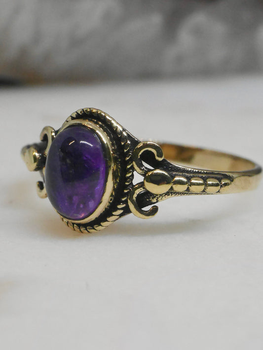 The Athena Ring – Amethyst (Size N / 7)