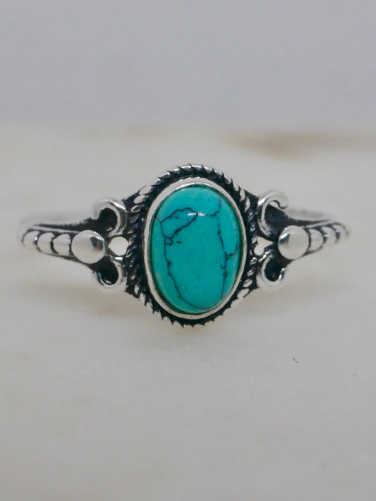 The Athena Ring – Blue Howlite (Size N / 7)