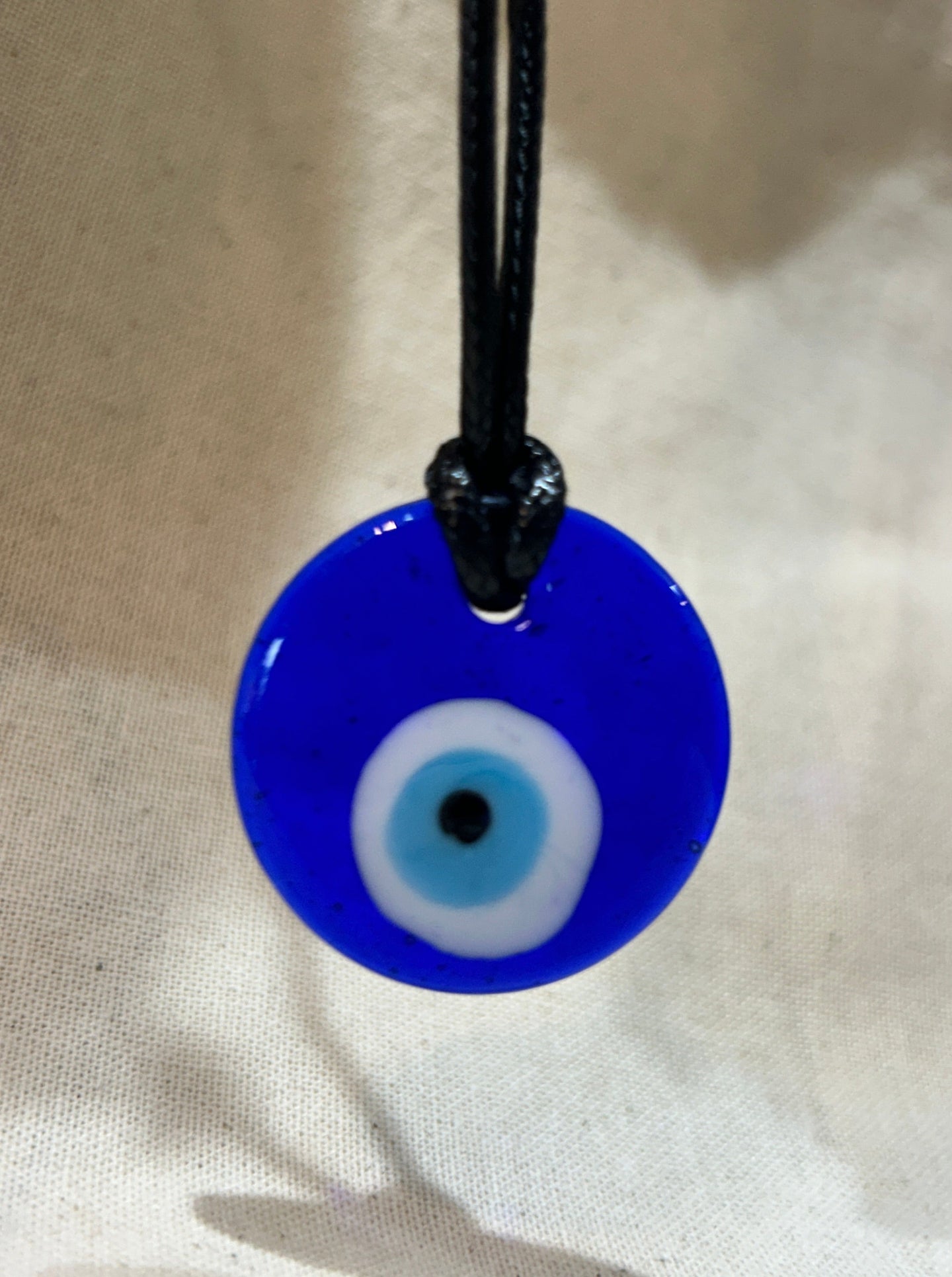 Evil Eye Glass Pendant Round