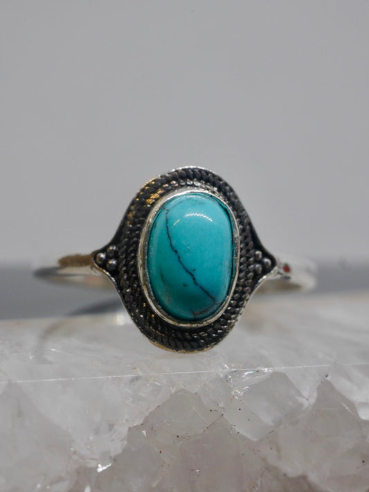 The Nomad Ring – Blue Howlite (Size L / 5.5)