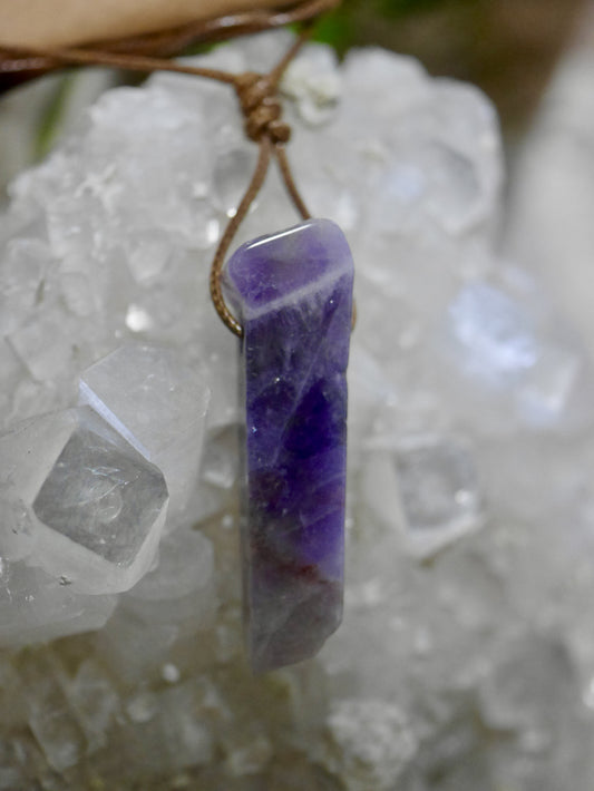 Amethyst Crystal Cord Necklace
