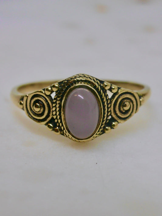 The Oracle Ring – Rose Quartz (Size N / 7)