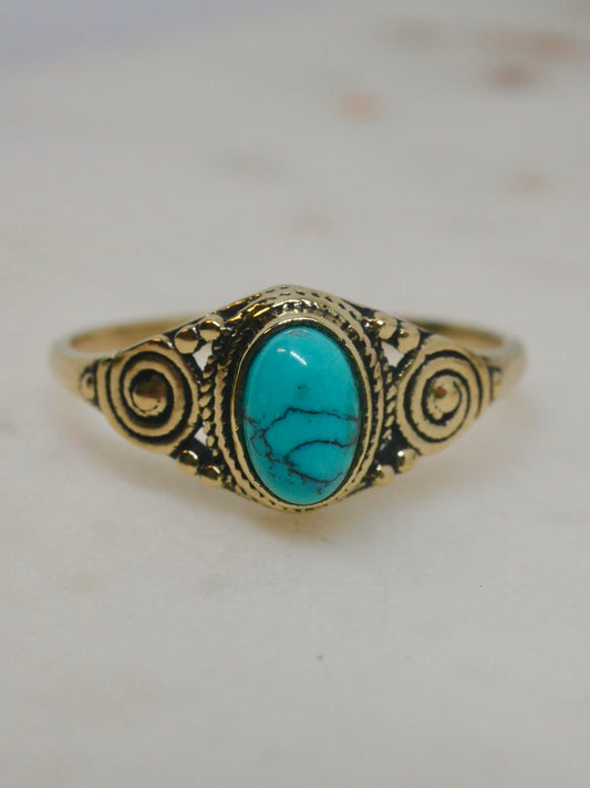 The Oracle Ring – Blue Howlite (Size N / 7)