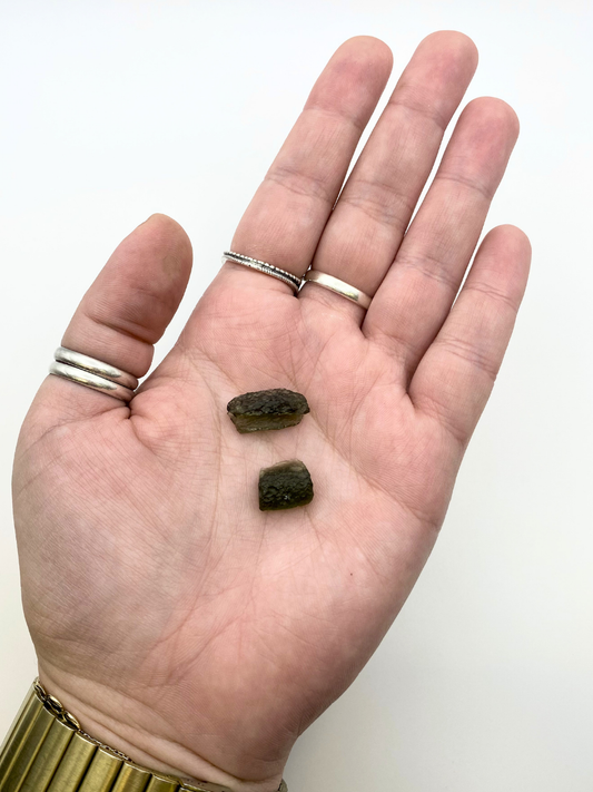 Genuine Authentic Moldavite Crystal - Large