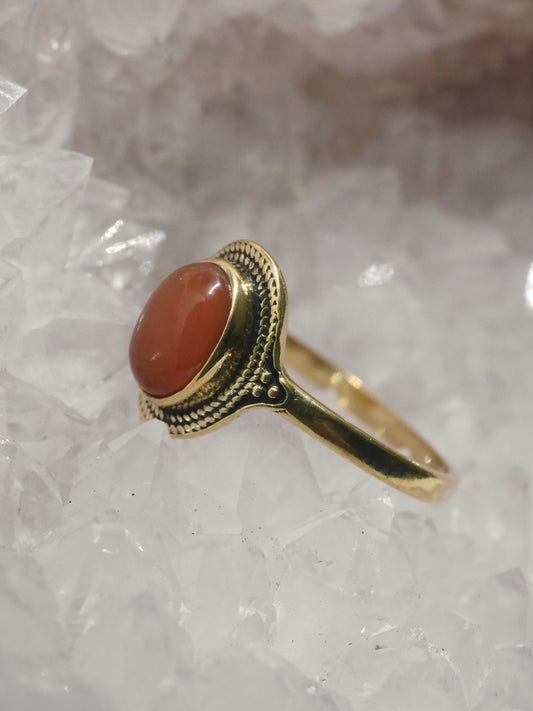 The Nomad Ring – Carnelian (Size L / 5.5 )