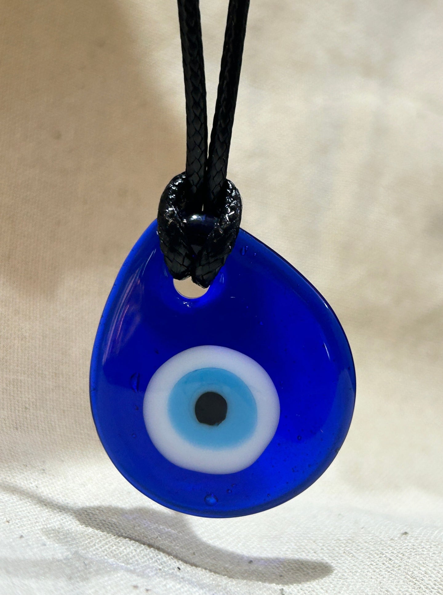 Evil Eye Glass Pendant Teardrop