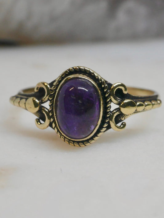 The Athena Ring – Amethyst (Size N / 7)