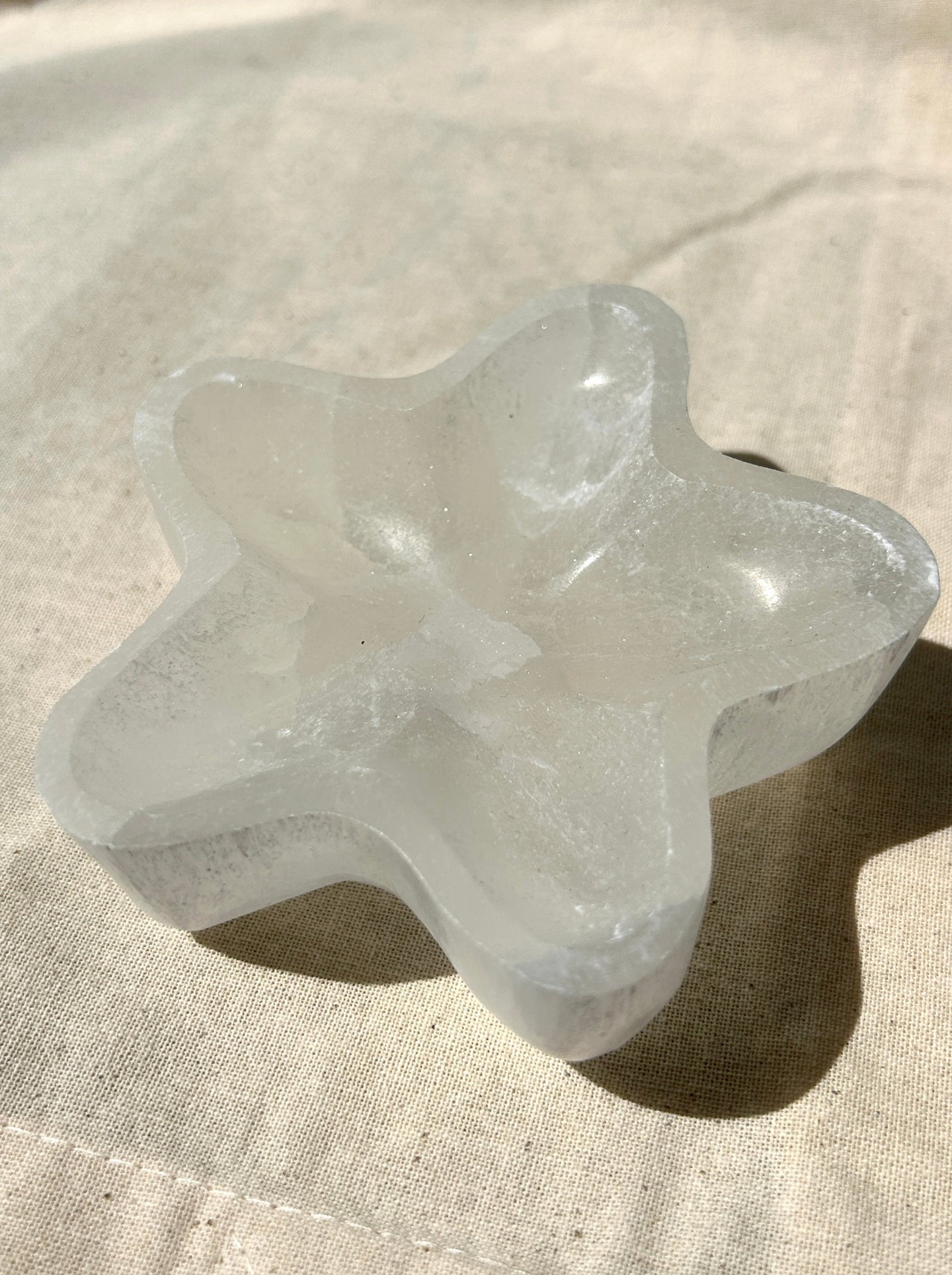 Selenite Star Bowl