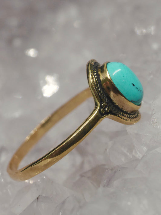 The Nomad Ring – Blue Howlite (Size P½ / 8 )