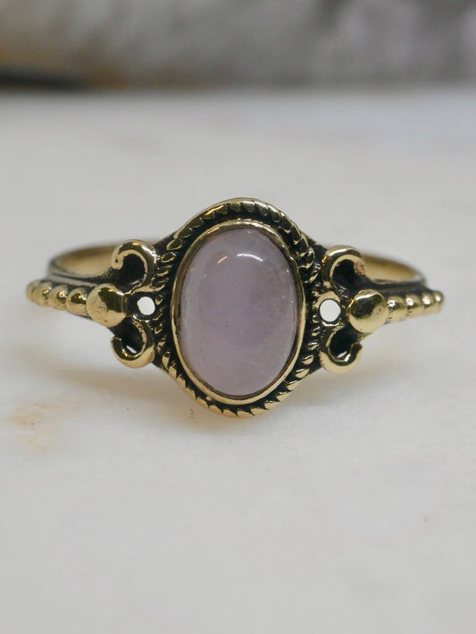 The Athena Ring – Rose Quartz (Size L / 5.5)