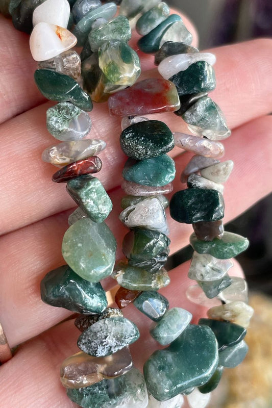 Bloodstone Chip Bracelet