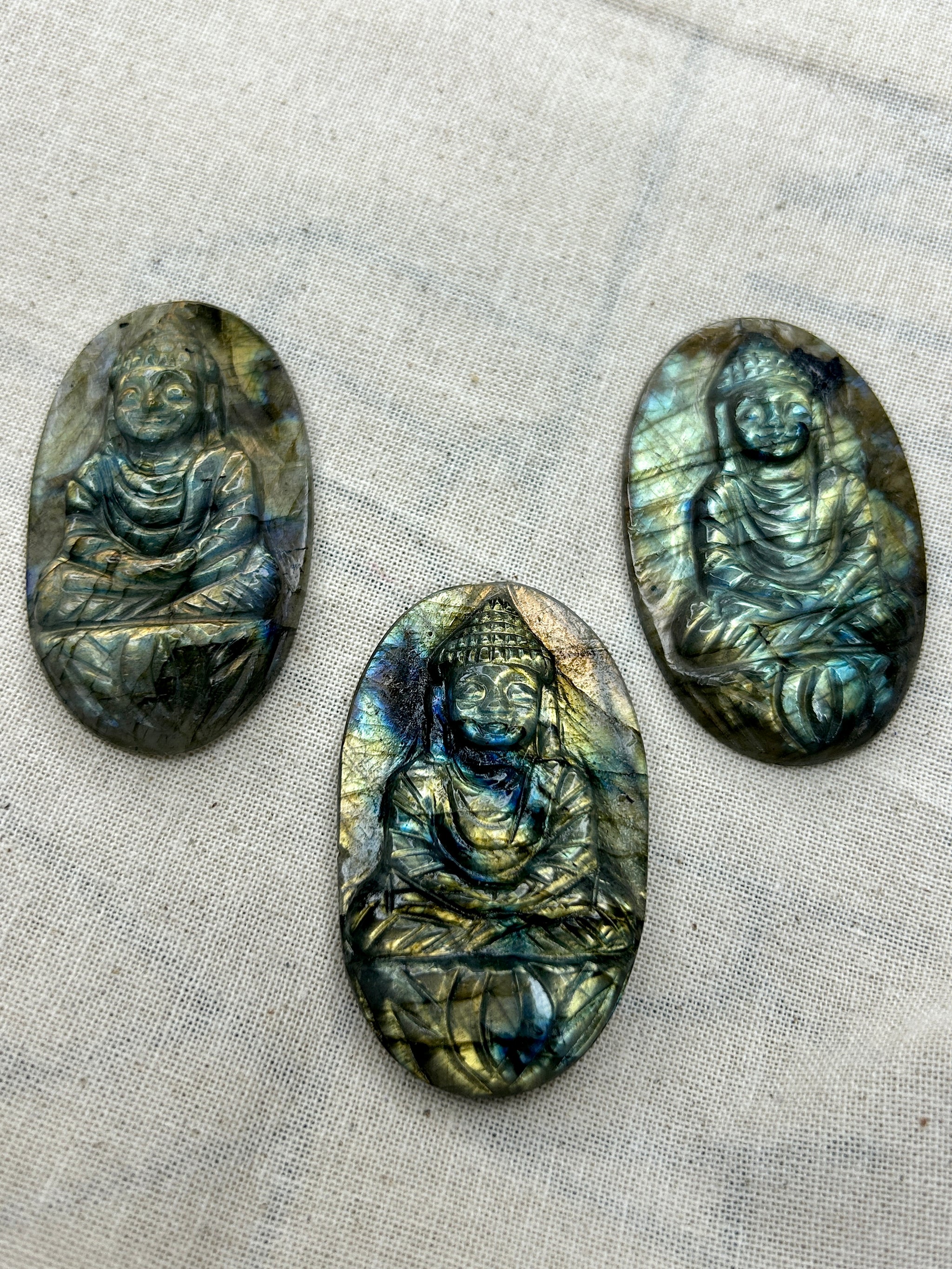 Labradorite buddha pendant top