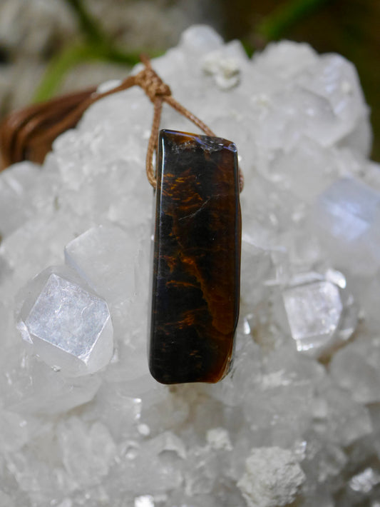 Tigers Eye Crystal Cord Necklace