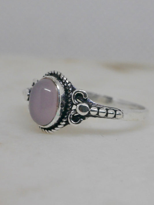The Athena Ring – Rose Quartz (Size N½ / 7.5)