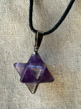 Load image into Gallery viewer, Amethyst Merkaba Necklace
