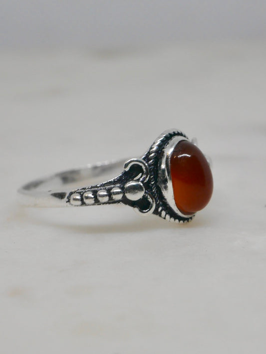 The Athena Ring – Carnelian (Size N / 7)