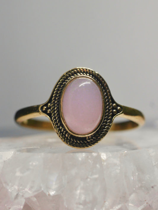 The Nomad Ring – Rose Quartz (Size N / 7 )