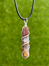 Load image into Gallery viewer, Bloodstone Spiral Wrap Necklace
