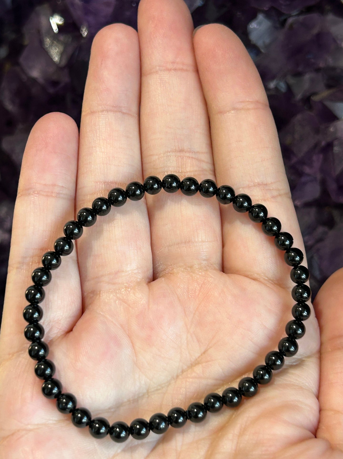 Black Tourmaline Bracelet 4mm