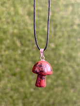 Load image into Gallery viewer, Mushroom Necklace Mahogany Obsidian

