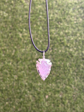 Load image into Gallery viewer, Rose Quartz Arrowhead Necklace
