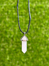 Load image into Gallery viewer, Rose Quartz Double Terminated Point Necklace
