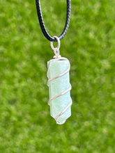 Load image into Gallery viewer, Amazonite Spiral Wrap Point Necklace
