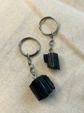 Load image into Gallery viewer, Black Tourmaline Rough Keychain
