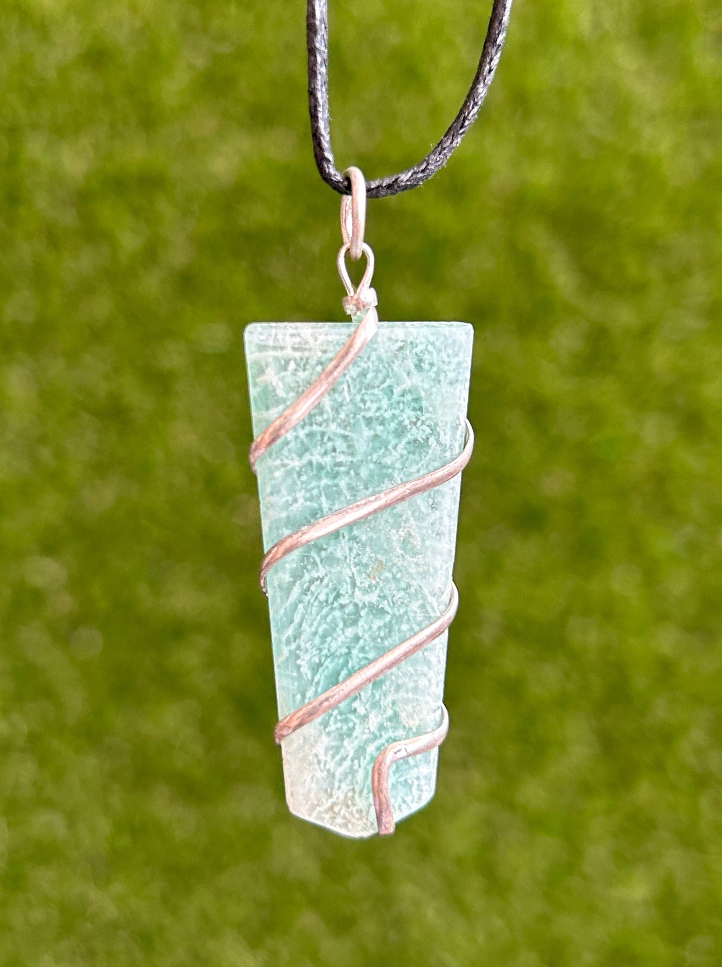 Amazonite Flat Point Wrap Necklace
