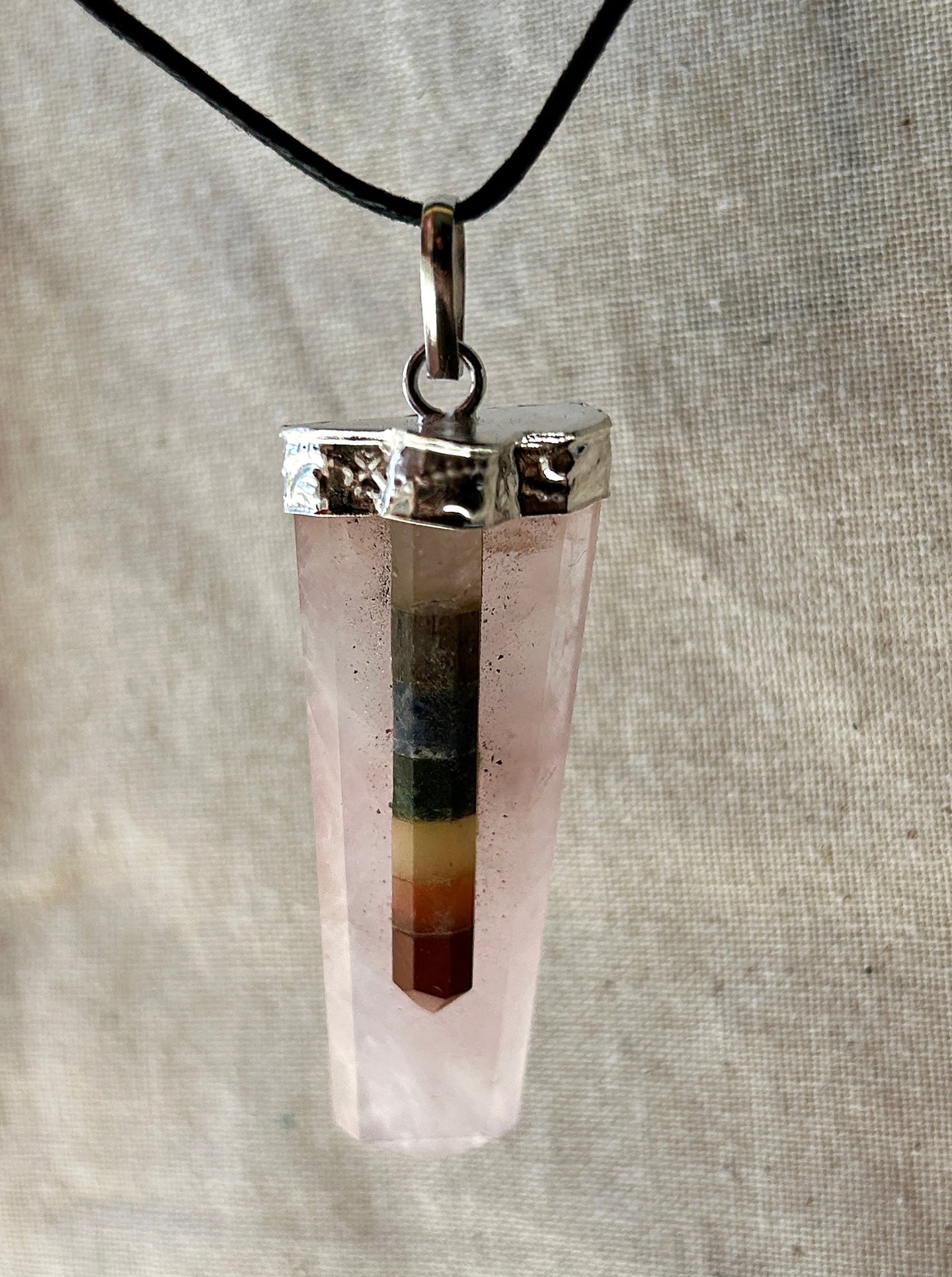 Rose Quartz Chakra Necklace