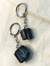 Load image into Gallery viewer, Black Tourmaline Rough Keychain
