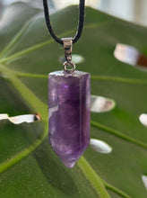 Load image into Gallery viewer, Amethyst Crystal Point Necklace

