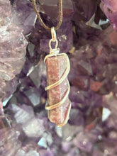 Load image into Gallery viewer, Lepidolite Spiral Wrap Necklace
