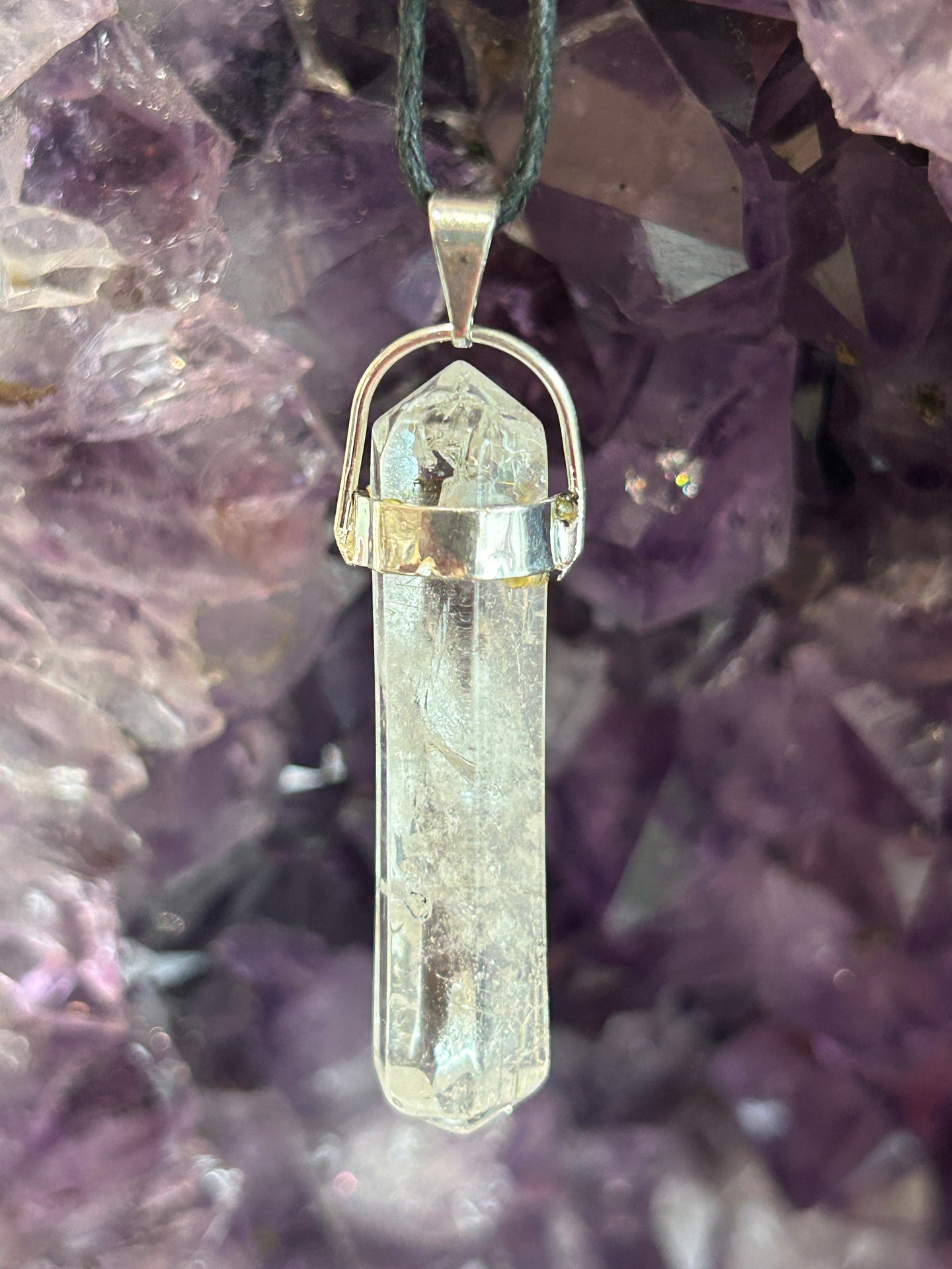 Clear Quartz Double Terminated Point Necklace