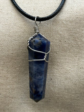 Load image into Gallery viewer, Sodalite Wire Wrap Necklace
