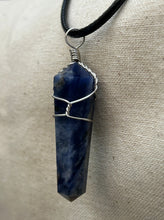 Load image into Gallery viewer, Sodalite Wire Wrap Necklace
