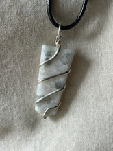 Load image into Gallery viewer, Moonstone Flat Spiral wrap necklace
