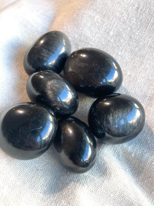 Silver Sheen Obsidian Tumble