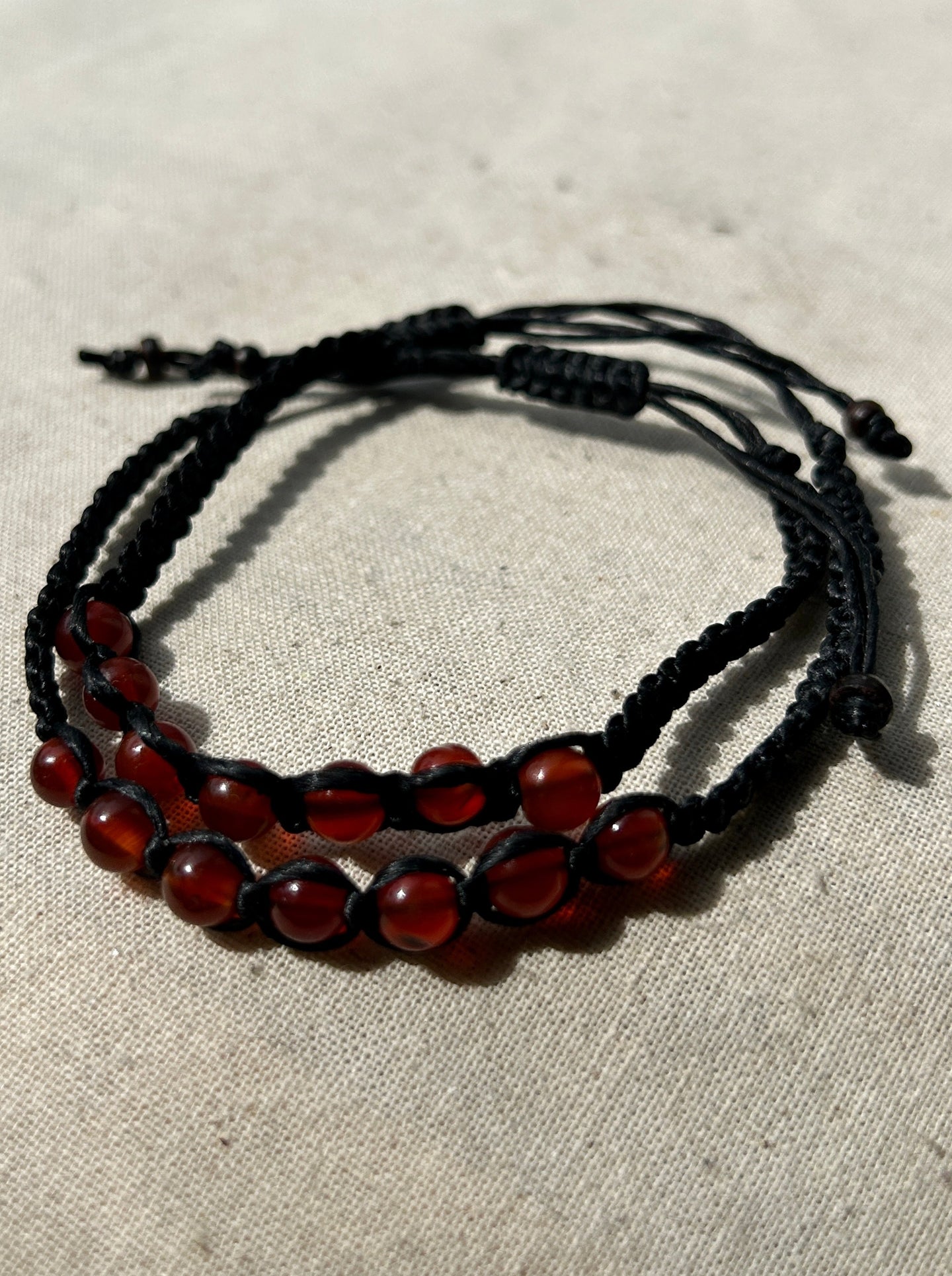 Carnelian Macrame Bracelet