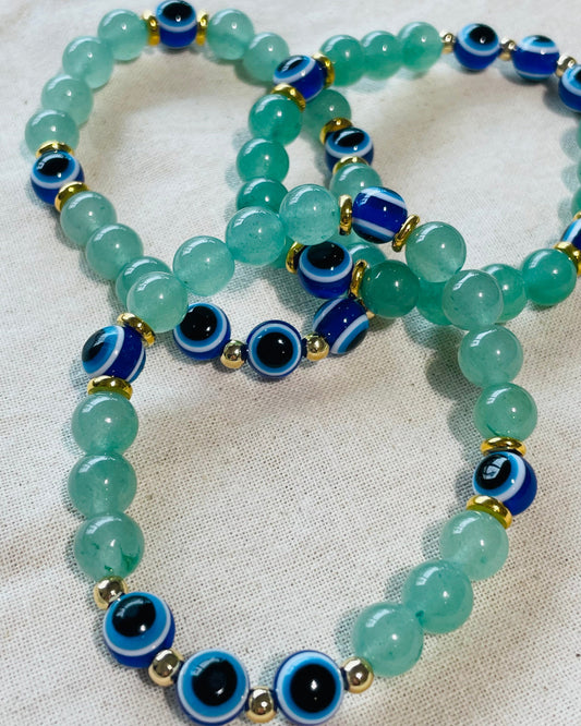Aventurine Evil Eye Bracelet