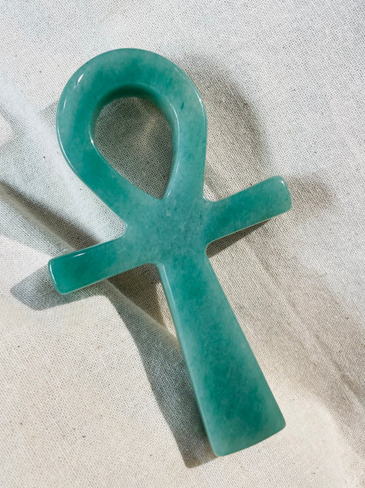 Large Aventurine Ankh