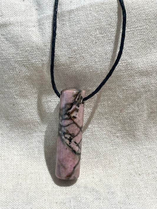 Rhodonite Rod Necklace