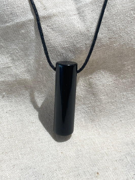 Obsidian Rod Necklace