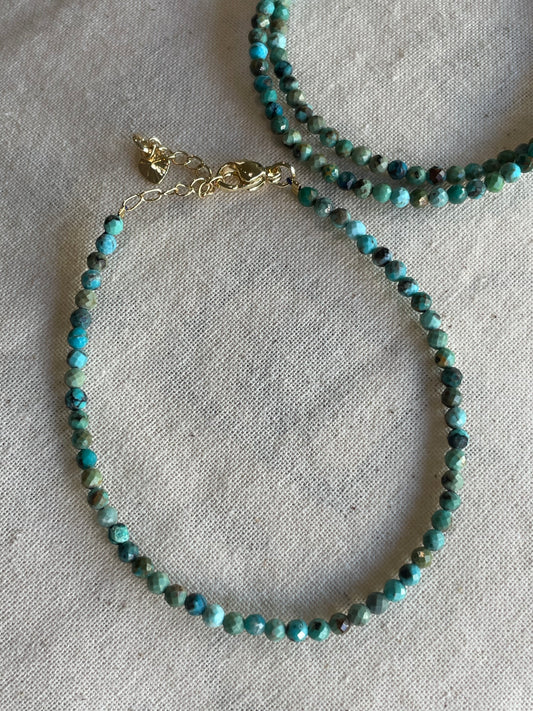 Turquoise Faceted Bracelet with Clasp