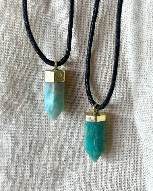 Amazonite Mini Point Necklace